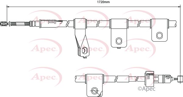 Apec CAB1233 Cable Pull, parking brake - 1