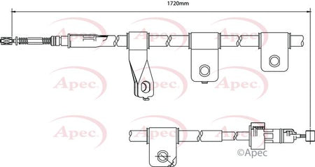 Apec CAB1233 Cable Pull, parking brake - 1