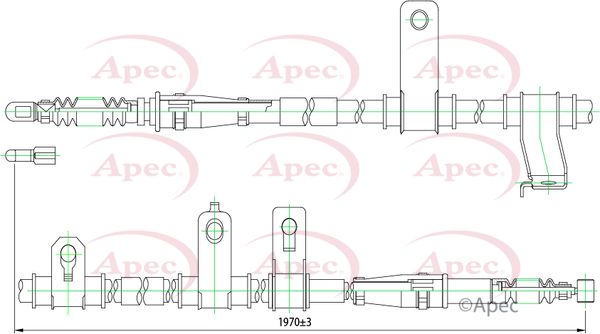 Apec CAB1234 Cable Pull, parking brake - 1