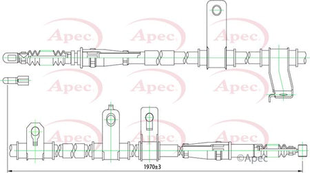 Apec CAB1234 Cable Pull, parking brake - 1