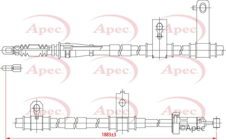 Apec CAB1235 Cable Pull, parking brake - 1
