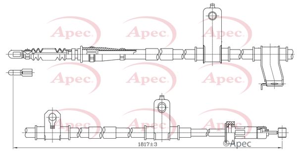 Apec CAB1236 Cable Pull, parking brake - 1