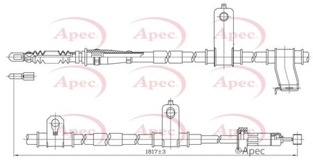 Apec CAB1236 Cable Pull, parking brake - 1