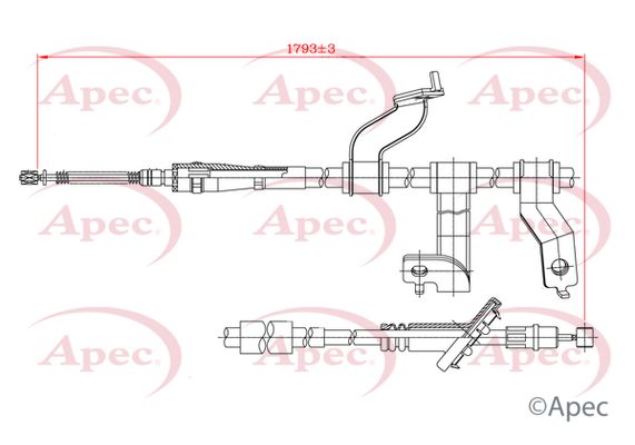 Apec CAB1238 Cable Pull, parking brake - 1