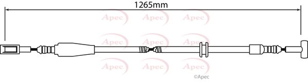 Apec CAB1242 Cable Pull, parking brake - 1