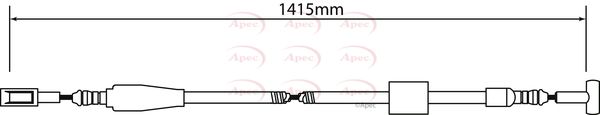 Apec CAB1243 Cable Pull, parking brake - 1