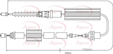 Apec CAB1244 Cable Pull, parking brake - 1