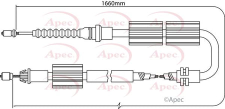 Apec CAB1246 Cable Pull, parking brake - 1