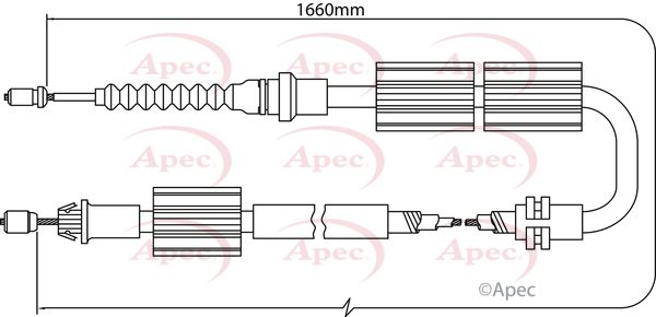 Apec CAB1246 Cable Pull, parking brake - 1