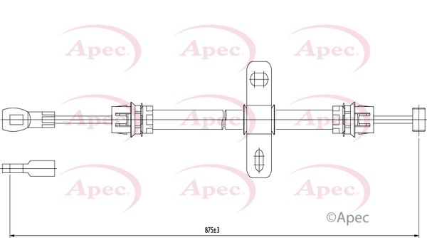 Apec CAB1247 Cable Pull, parking brake - 1