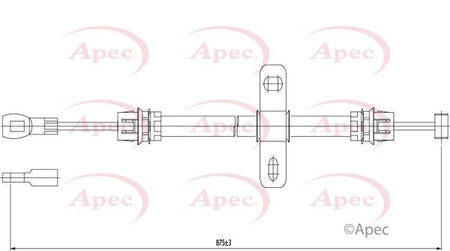 Apec CAB1247 Cable Pull, parking brake - 1