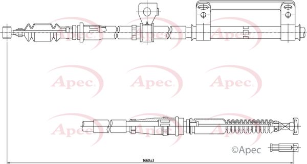 Apec CAB1248 Cable Pull, parking brake - 1