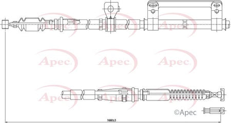 Apec CAB1248 Cable Pull, parking brake - 1