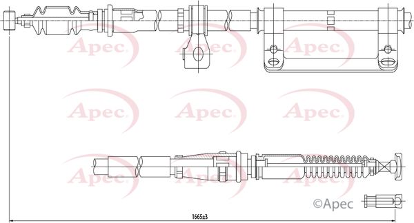Apec CAB1249 Cable Pull, parking brake - 1