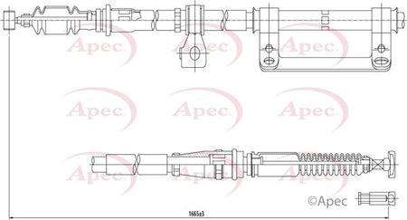 Apec CAB1249 Cable Pull, parking brake - 1