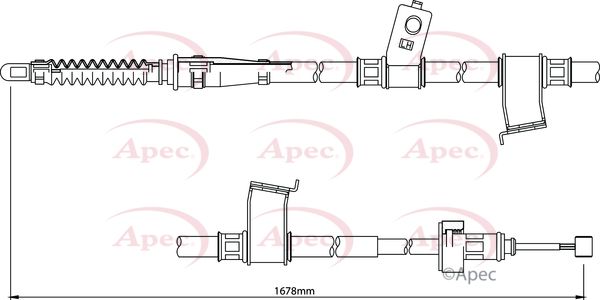 Apec CAB1250 Cable Pull, parking brake - 1