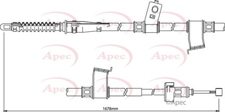 Apec CAB1250 Cable Pull, parking brake - 1