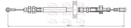 Apec CAB1251 Cable Pull, parking brake - 1
