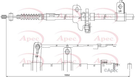 Apec CAB1252 Cable Pull, parking brake - 1
