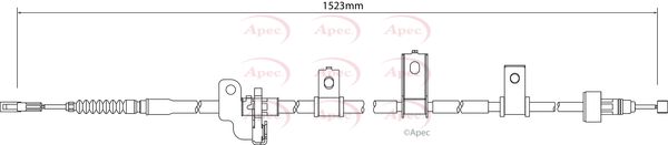 Apec CAB1254 Cable Pull, parking brake - 1
