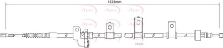 Apec CAB1254 Cable Pull, parking brake - 1