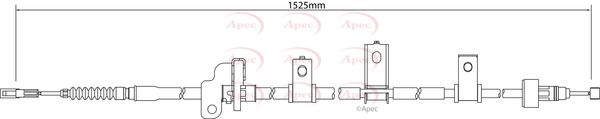 Apec CAB1255 Cable Pull, parking brake - 1