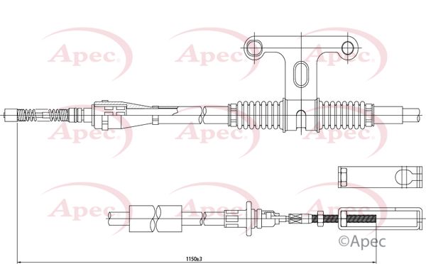 Apec CAB1256 Cable Pull, parking brake - 1