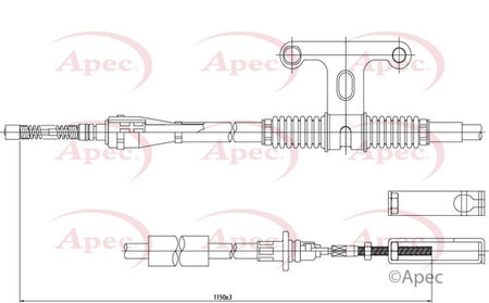 Apec CAB1256 Cable Pull, parking brake - 1