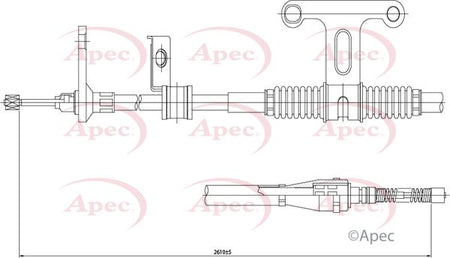 Apec CAB1257 Cable Pull, parking brake - 1