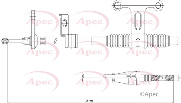 Apec CAB1257 Cable Pull, parking brake - 1