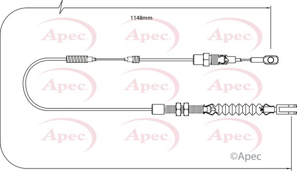 Apec CAB1258 Cable Pull, parking brake - 1