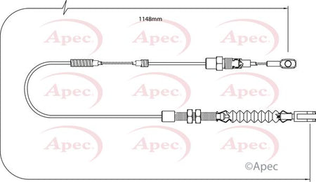 Apec CAB1258 Cable Pull, parking brake - 1