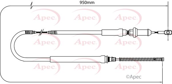 Apec CAB1259 Cable Pull, parking brake - 1