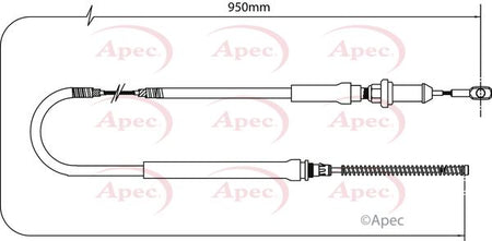 Apec CAB1259 Cable Pull, parking brake - 1