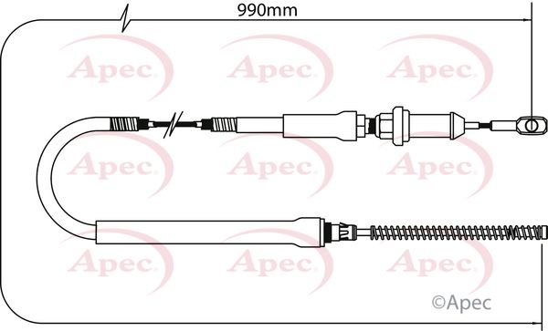 Apec CAB1260 Cable Pull, parking brake - 1