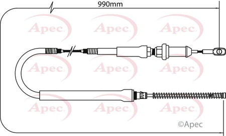Apec CAB1260 Cable Pull, parking brake - 1