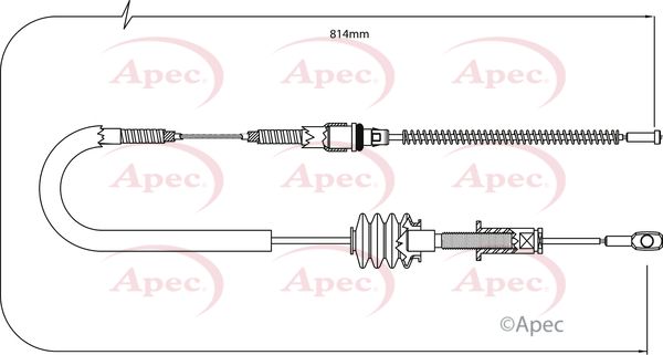 Apec CAB1261 Cable Pull, parking brake - 1
