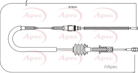 Apec CAB1261 Cable Pull, parking brake - 1