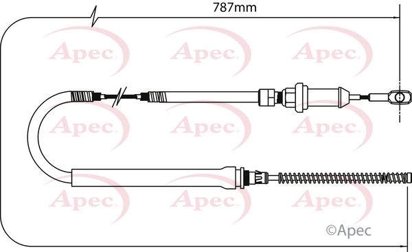 Apec CAB1262 Cable Pull, parking brake - 1
