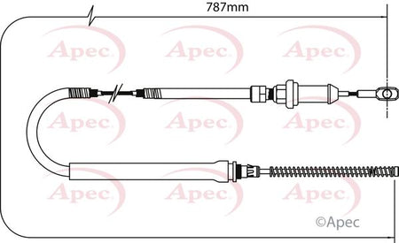Apec CAB1262 Cable Pull, parking brake - 1
