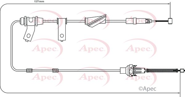 Apec CAB1263 Cable Pull, parking brake - 1