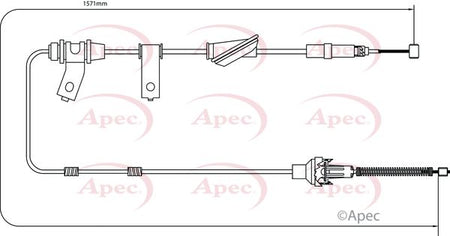 Apec CAB1263 Cable Pull, parking brake - 1