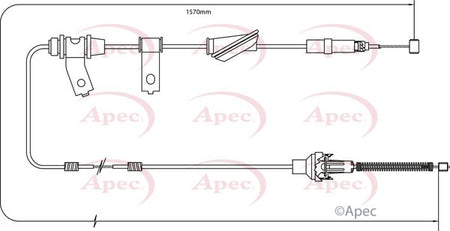 Apec CAB1264 Cable Pull, parking brake - 1