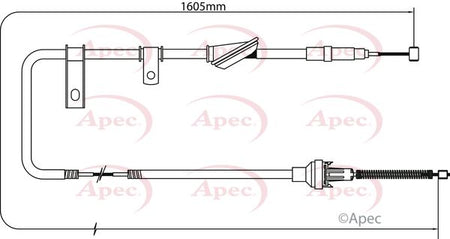 Apec CAB1265 Cable Pull, parking brake - 1