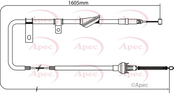 Apec CAB1266 Cable Pull, parking brake - 1