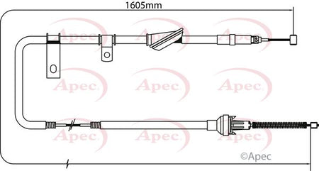Apec CAB1266 Cable Pull, parking brake - 1