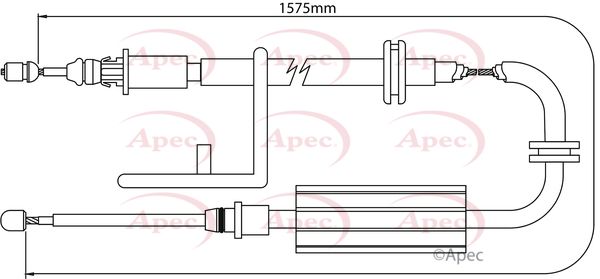 Apec CAB1267 Cable Pull, parking brake - 1