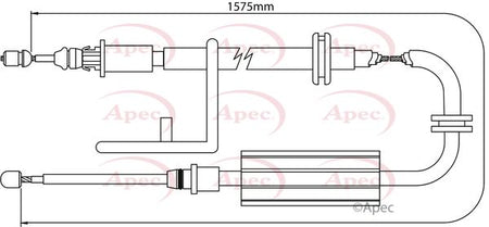 Apec CAB1267 Cable Pull, parking brake - 1