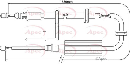 Apec CAB1268 Cable Pull, parking brake - 1