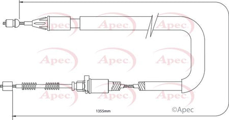 Apec CAB1269 Cable Pull, parking brake - 1